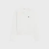 Camiseta de manga larga en jersey de algodón acanalado