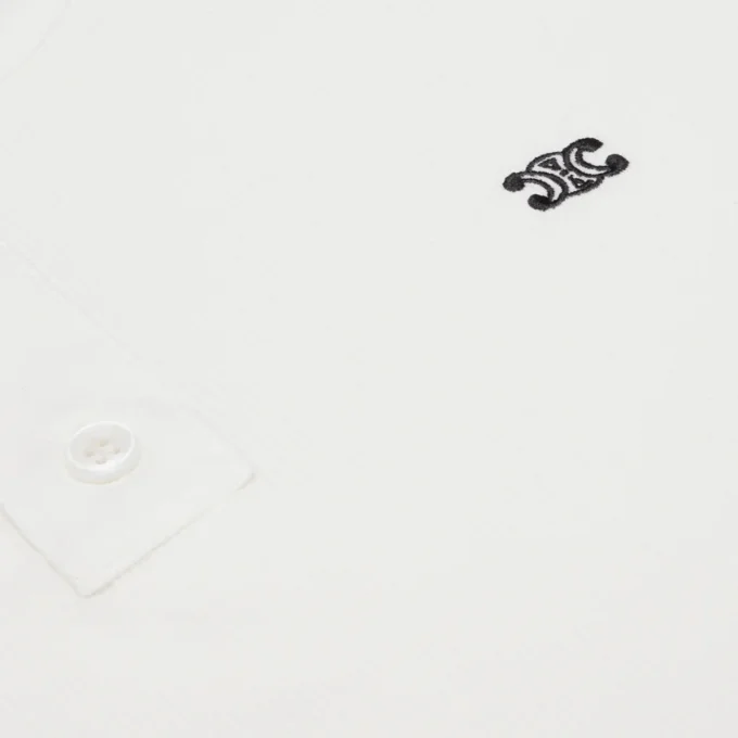 Camiseta de manga larga en jersey de algodón acanalado