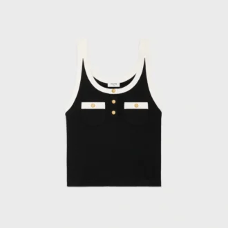 Camiseta sin mangas corta de jersey de algodón