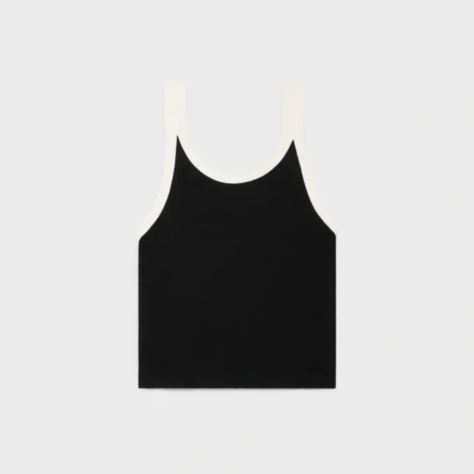Camiseta sin mangas corta de jersey de algodón Camiseta sin mangas corta de jersey de algodón