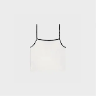 Camiseta sin mangas Triomphe bordada en jersey de algodón