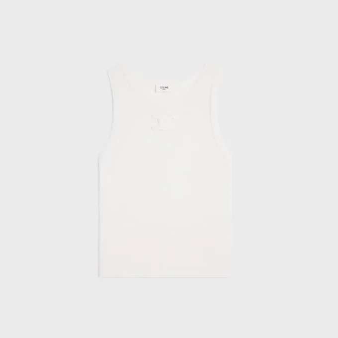 Camiseta sin mangas Triomphe de algodón acanalado