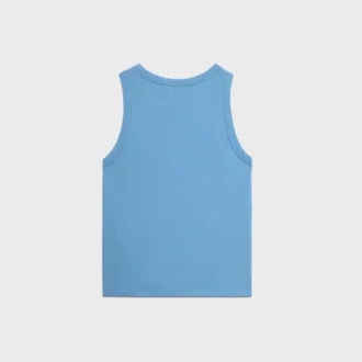 Camiseta sin mangas Triomphe de algodón acanalado y seda