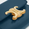 Cartera compacta con monedero Triomphe en piel de becerro brillante