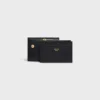 Cartera compacta con monedero Triomphe en piel de becerro brillante