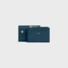 Cartera compacta con monedero Triomphe en piel de becerro brillante