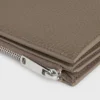 Cartera compacta en piel de becerro granulada