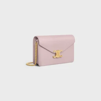 Cartera con cadena Margo en piel de becerro brillante