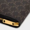 Cartera grande con cremallera en Triomphe Canvas Cartera grande con cremallera en Triomphe Canvas