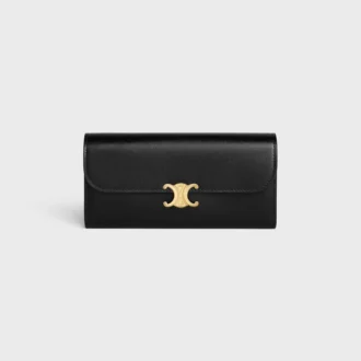 Cartera grande Triomphe en piel de becerro brillante