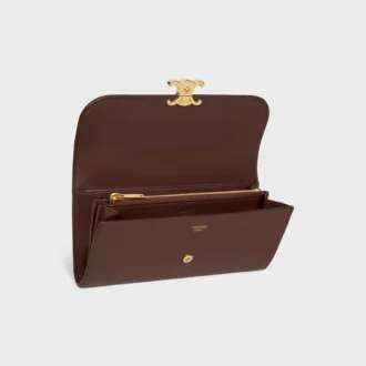 Cartera grande Triomphe en piel de becerro brillante