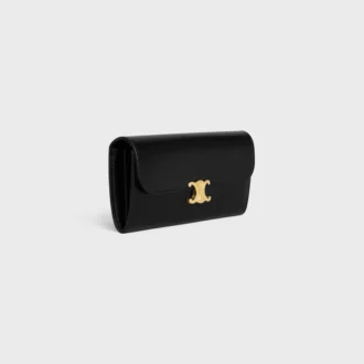 Cartera grande Triomphe en piel de becerro brillante
