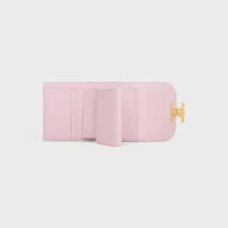 Cartera pequeña con solapa Triomphe en piel de becerro brillante