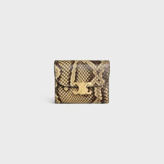 Cartera pequeña con solapa Triomphe en pitón