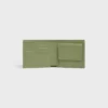 Cartera plegable de piel de becerro granulada