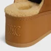 CELINE Dana – Mule con cuña de piel de becerro ante