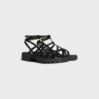 CELINE – Sandalias de tiras Clea Triomphe en piel de becerro – Curtido vegetal