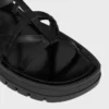 CELINE – Sandalias de tiras Clea Triomphe en piel de becerro – Curtido vegetal
