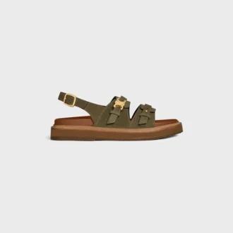 CELINE – Sandalias Tippi Triomphe en piel de becerro ante