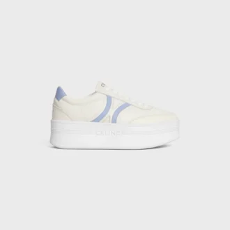 CELINE – Zapatillas con suela de cuña y detalle Triomphe en la parte trasera, en piel de becerro