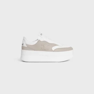 CELINE – Zapatillas con suela gruesa y motivo Triomphe en piel de becerro