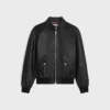 Chaqueta blouson con cremallera en suave piel de cordero Chaqueta blouson con cremallera en suave piel de cordero