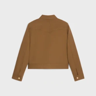 Chaqueta blusón western en sarga de algodón