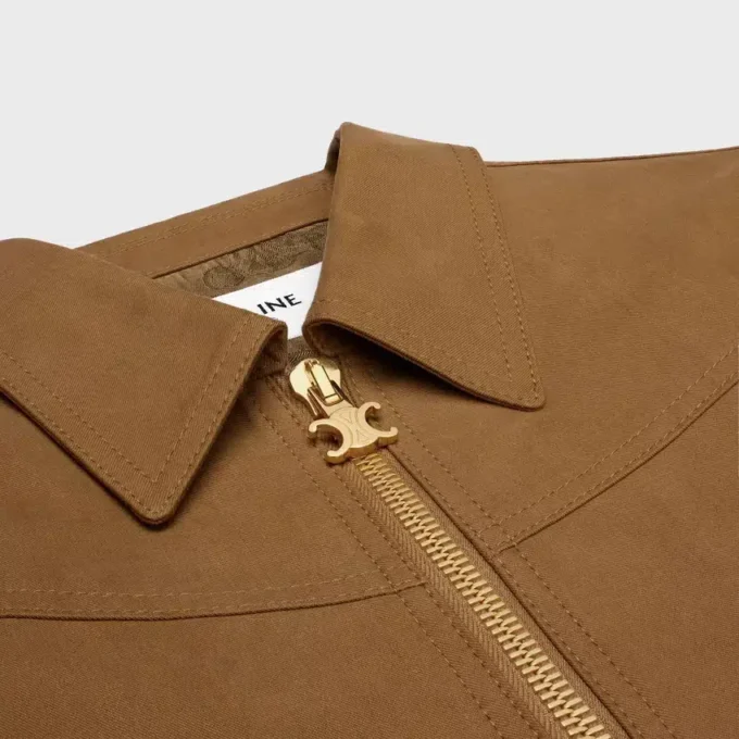 Chaqueta blusón western en sarga de algodón Chaqueta blusón western en sarga de algodón