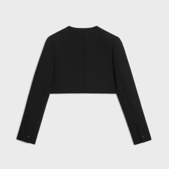 Chaqueta bolero en crepé de lana doble