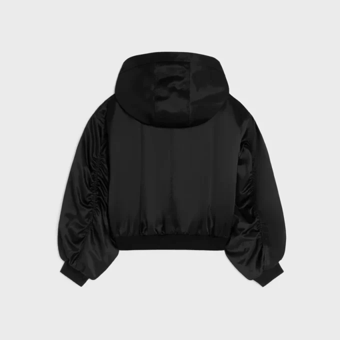 Chaqueta bomber de satén de algodón Chaqueta bomber de satén de algodón