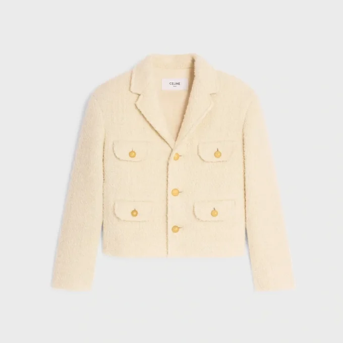 Chaqueta Chasseur en tweed de lana y mohair Chaqueta Chasseur en tweed de lana y mohair