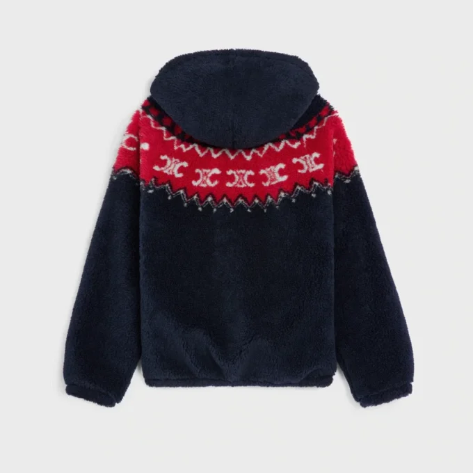 Chaqueta con capucha de forro polar Triomphe Fair Isle Chaqueta con capucha de forro polar Triomphe Fair Isle
