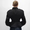 Chaqueta con peplum de gabardina de lana Chaqueta con peplum de gabardina de lana