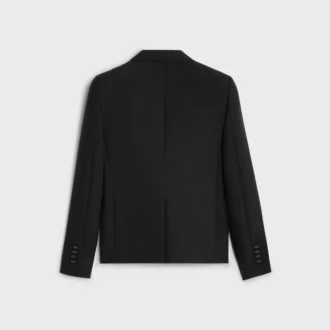 Chaqueta corta de esmoquin en lana y mohair