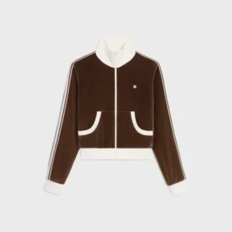 Chaqueta de chándal en jersey de terciopelo