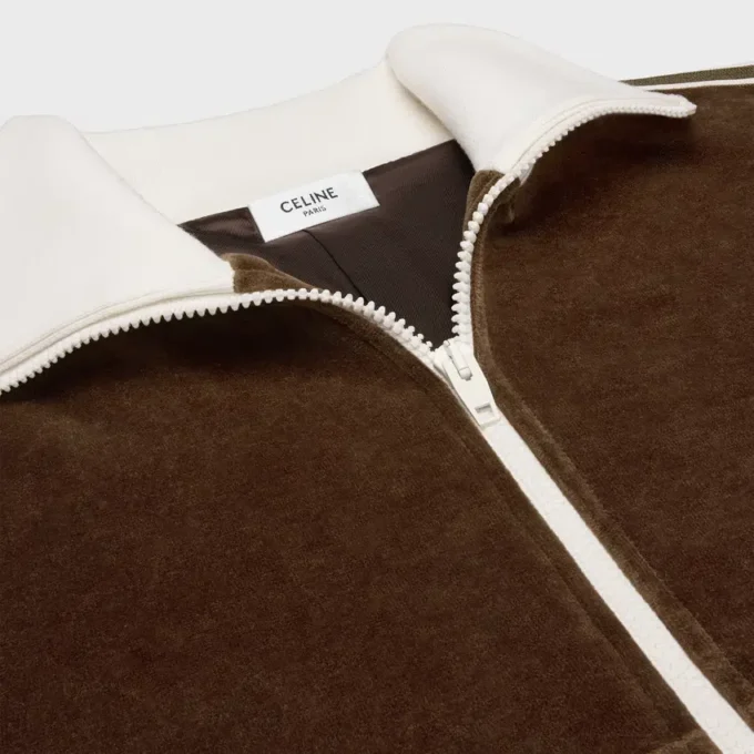 Chaqueta de chándal en jersey de terciopelo Chaqueta de chándal en jersey de terciopelo