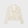 Chaqueta de gabardina de algodón a rayas Chaqueta de gabardina de algodón a rayas