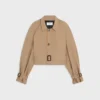 Chaqueta de gabardina de algodón y lana Chaqueta de gabardina de algodón y lana