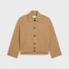 Chaqueta de gabardina de algodón y lana Chaqueta de gabardina de algodón y lana