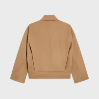 Chaqueta de gabardina de algodón y lana