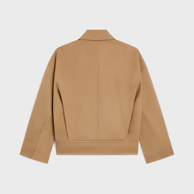 Chaqueta de gabardina de algodón y lana Chaqueta de gabardina de algodón y lana