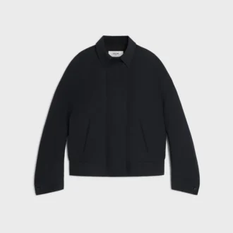 Chaqueta de gabardina de lana y algodón