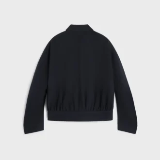 Chaqueta de gabardina de lana y algodón