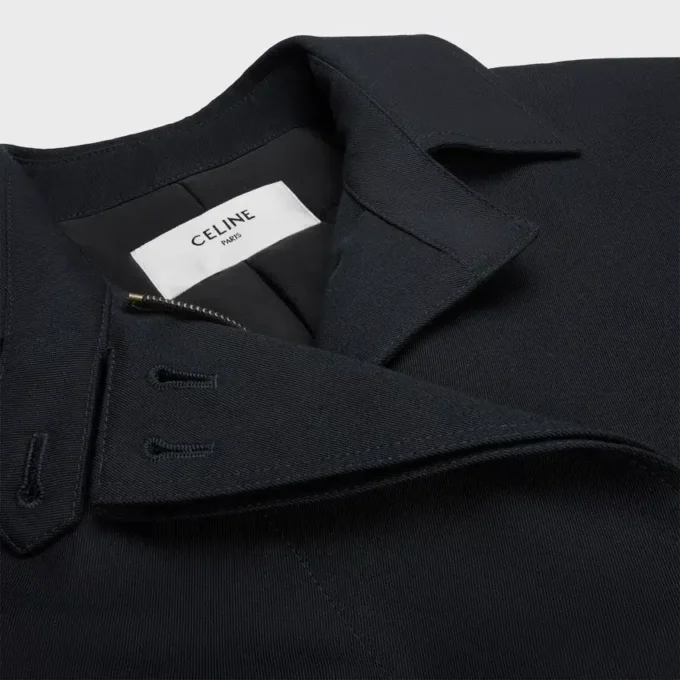 Chaqueta de gabardina de lana y algodón Chaqueta de gabardina de lana y algodón