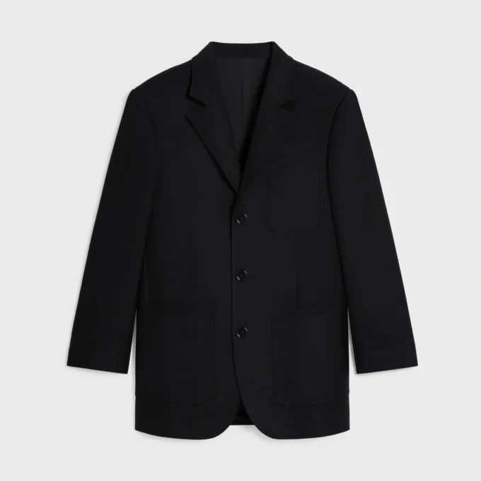 Chaqueta entallada de franela de cachemira