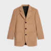 Chaqueta entallada de franela de cachemira