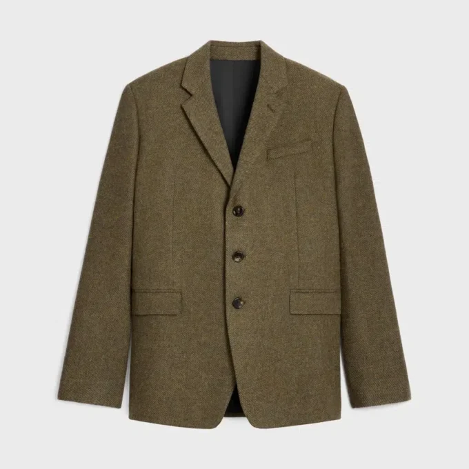 Chaqueta entallada de lana tricotina Chaqueta entallada de lana tricotina