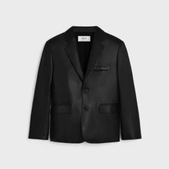 Chaqueta entallada en piel de cordero Plonge