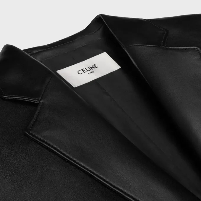 Chaqueta entallada en piel de cordero Plonge Chaqueta entallada en piel de cordero Plonge