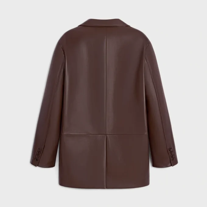 Chaqueta entallada en piel de cordero suave Chaqueta entallada en piel de cordero suave